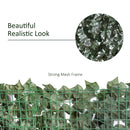 Outsunny Artificial Leaf Trellis - Dark Green 2.4m x 1m