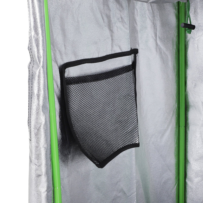 Outsunny Hydroponic Plant Grow Tent W/ Window Tool Bag 60L x 60W x 140Hcm Black