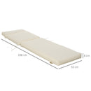 Set of 2 Non-Slip Sun Lounger Cushions - Beige