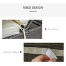 Set of 2 Non-Slip Sun Lounger Cushions - Beige