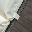 Set of 2 Non-Slip Sun Lounger Cushions - Beige