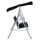Outsunny-3 Seater Steel  Swing Bench - Black