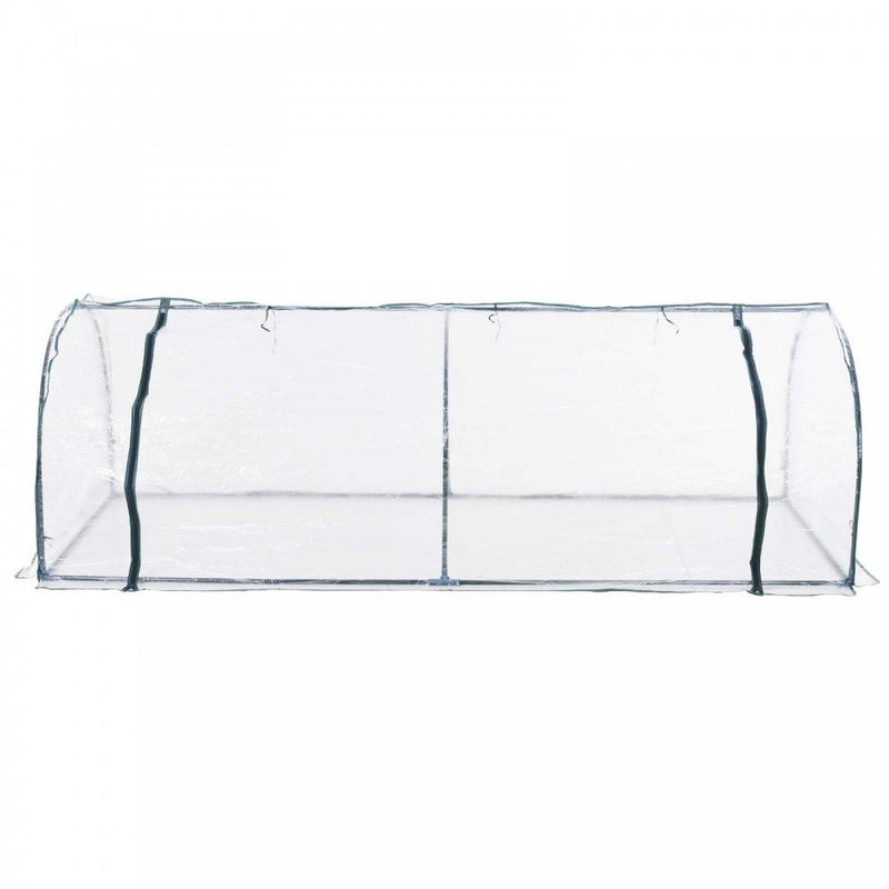 Outsunny PVC Greenhouse Tunnel Steel Frame Transparent 250x100x80cm