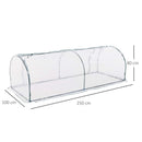 Outsunny PVC Greenhouse Tunnel Steel Frame Transparent 250x100x80cm