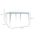 6m x 3m Waterproof Pop Up Party Tent / Marquee - White