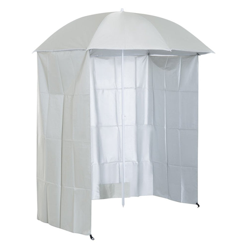 Oasis 2.2 m Outdoor Fishing Parasol Umbrella with Side Panel - White