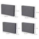 Outsunny  Seat Cushion Cover Replacement Set - Grey