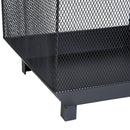 Outsunny Stove Garden Square Fire Pit Black