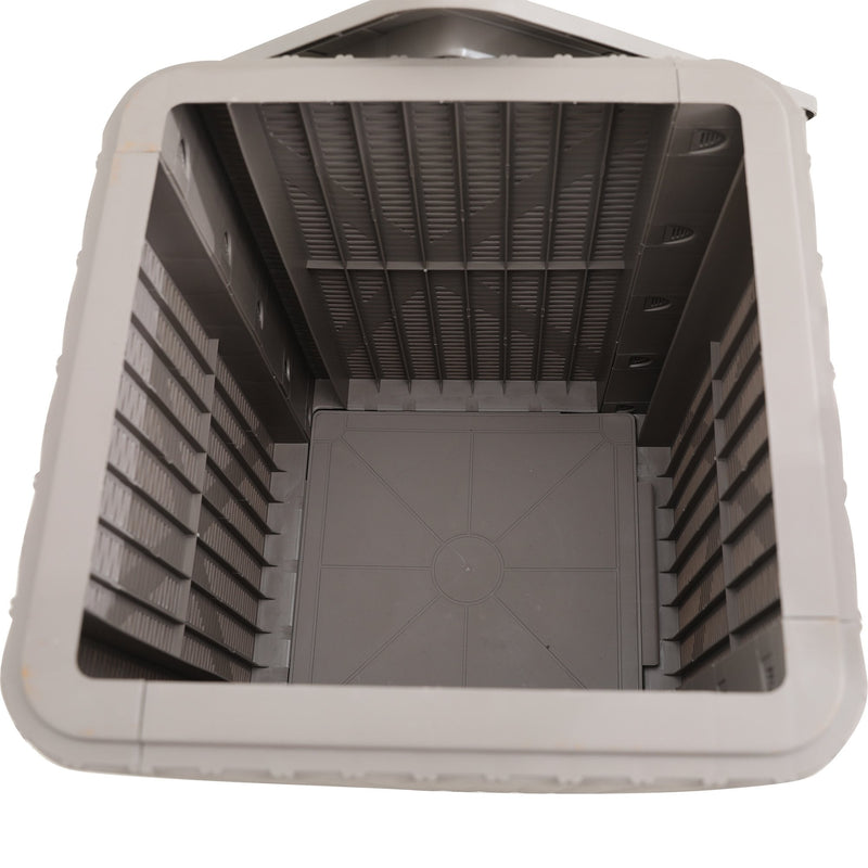 Garden Wood Effect Square Storage Table - Grey