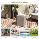 Garden Wood Effect Square Storage Table - Grey