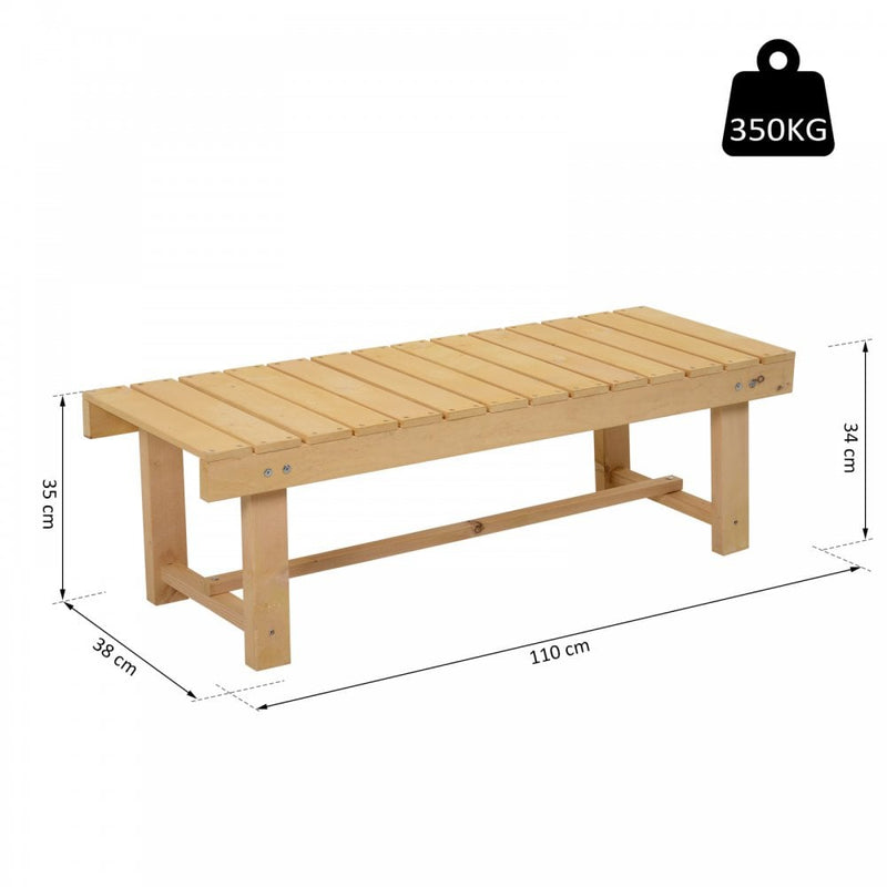 Outsunny-2 Seater Wooden Garden Bench