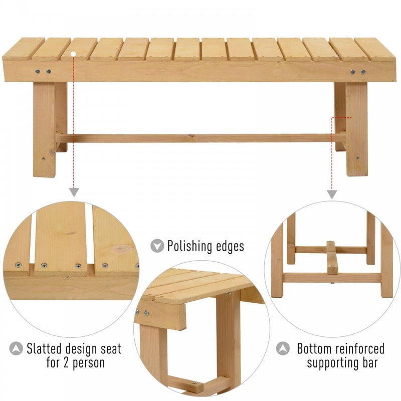 Outsunny-2 Seater Wooden Garden Bench