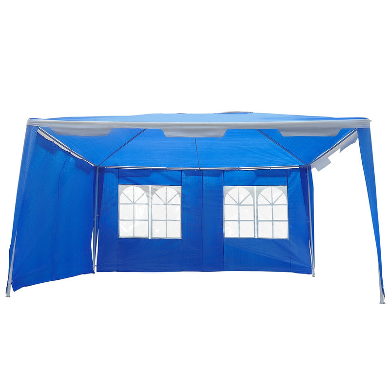 Oasis 4 x 3 m Steel Frame Gazebo/ Party Tent with Window - Blue