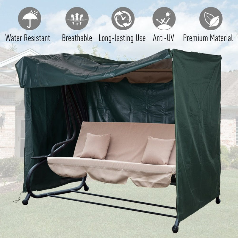 Outsunny Waterproof Swing Chair Cover- Dark Green