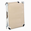 Outsunny Folding Reclining Sun Lounger With Pillow - Khaki