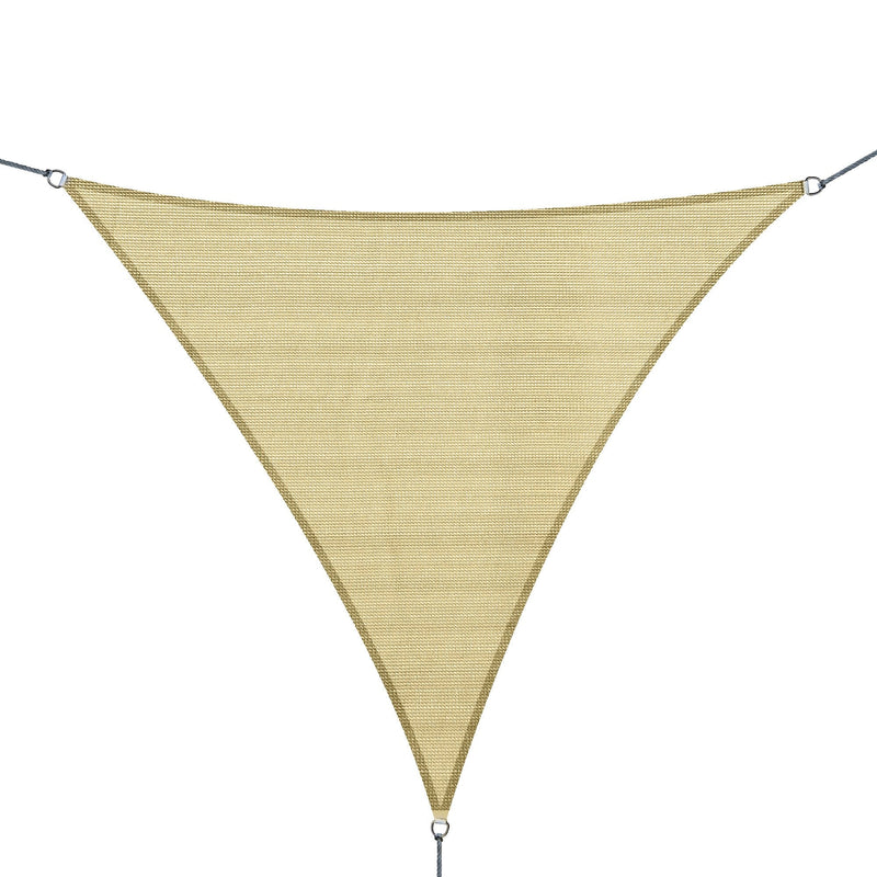 3 m Sun Shade Sail with Metal Rings - Sand