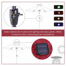 Oasis Garden Umbrella Parasol with LED Solar Lights - Wine Red