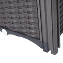 Rattan Set of 2 Garden Planter Box - Brown