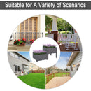 Rattan Set of 2 Garden Planter Box - Brown