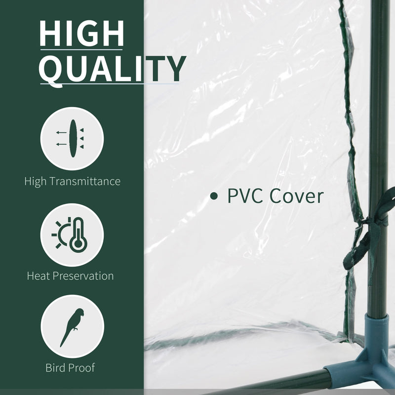 Steel Frame Transparent PVC Cover Greenhouse