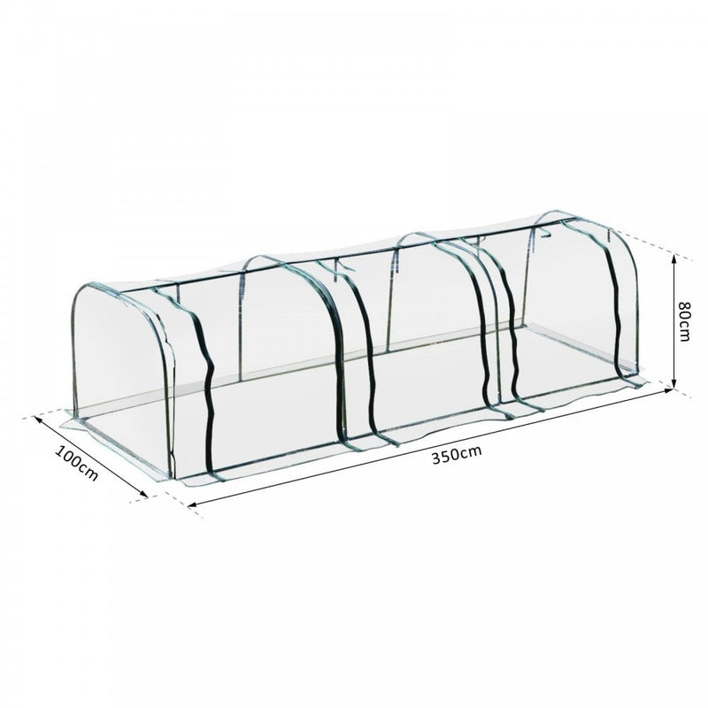 Steel Frame Portable Plastic Cover Greenhouse
