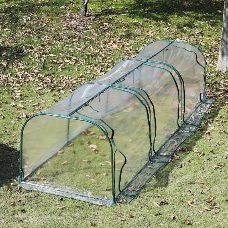 Steel Frame Portable Plastic Cover Greenhouse