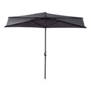 3m HALF Garden Parasol - Grey