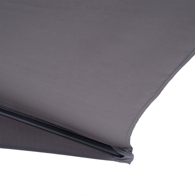 3m HALF Garden Parasol - Grey