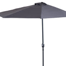 3m HALF Garden Parasol - Grey