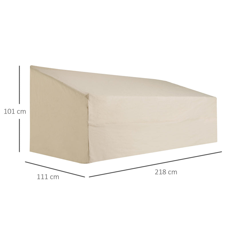 Outsunny Waterproof 3 Seat Bench Furniture Cover - Beige