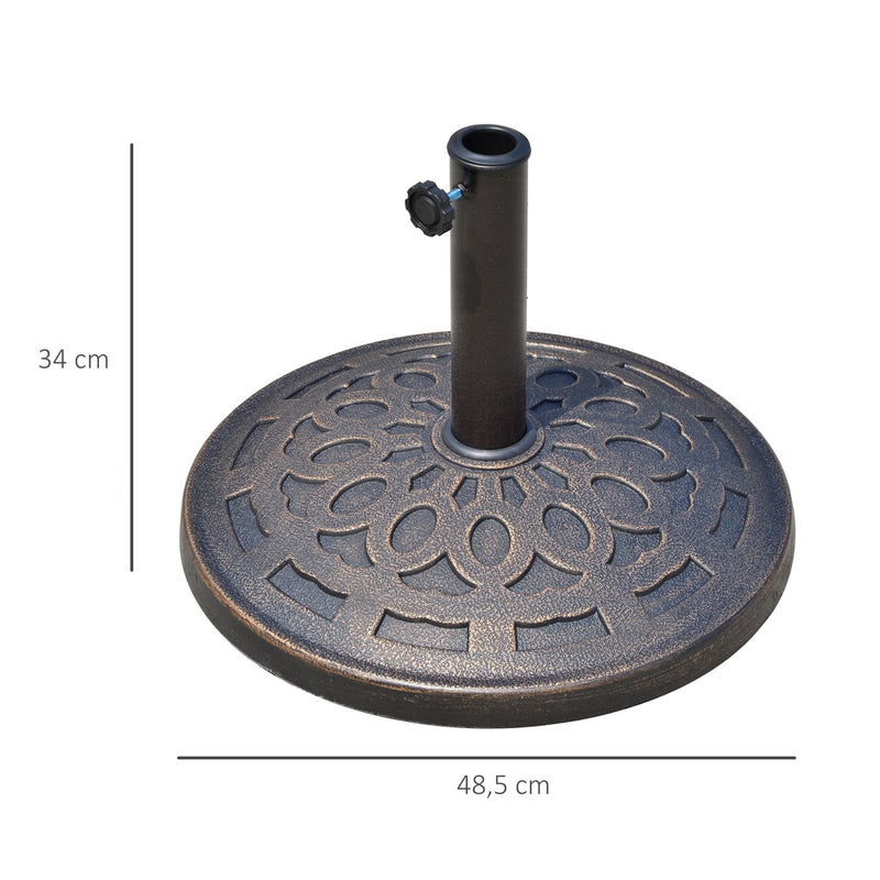 14 kg Umbrella Parasol Round Base - Antique Bronze