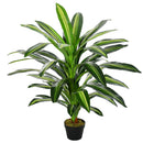 Outsunny 110 cm Artificial Dracaena Plant with Pot