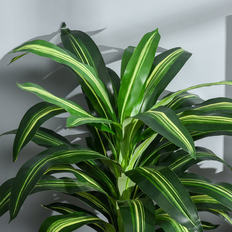 Outsunny 110 cm Artificial Dracaena Plant with Pot