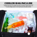 6 Seater Folding Camping Chair with Cooler Bag - Black