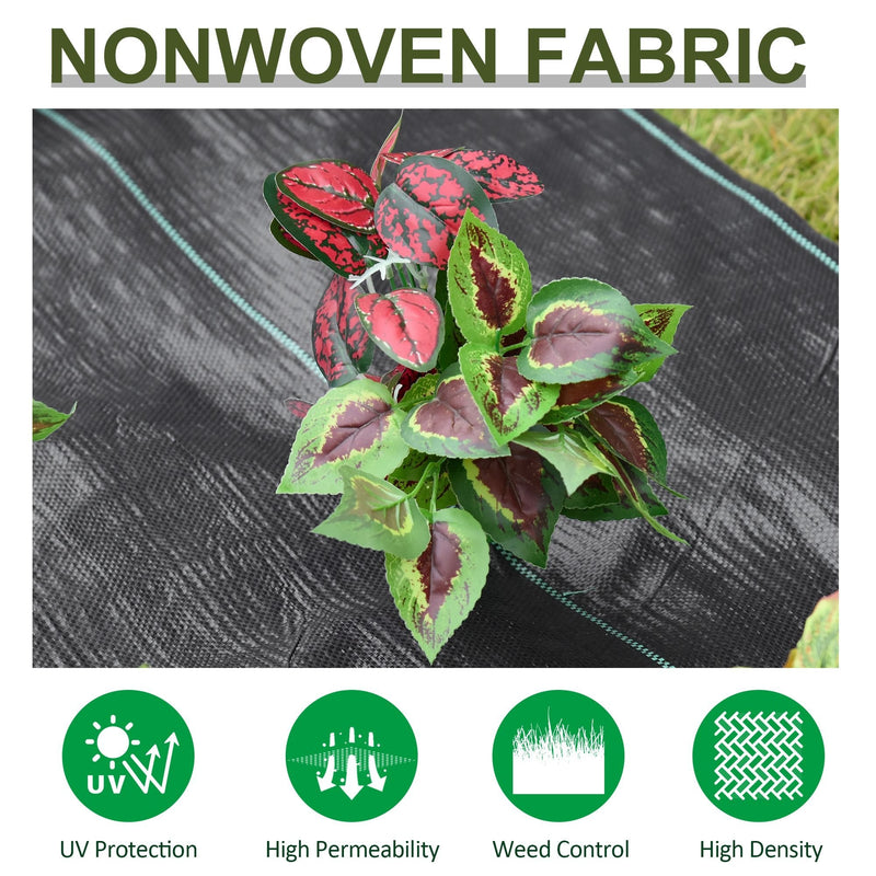 Outsunny 2 x 50 m Fabric Landscape Weed Barrier