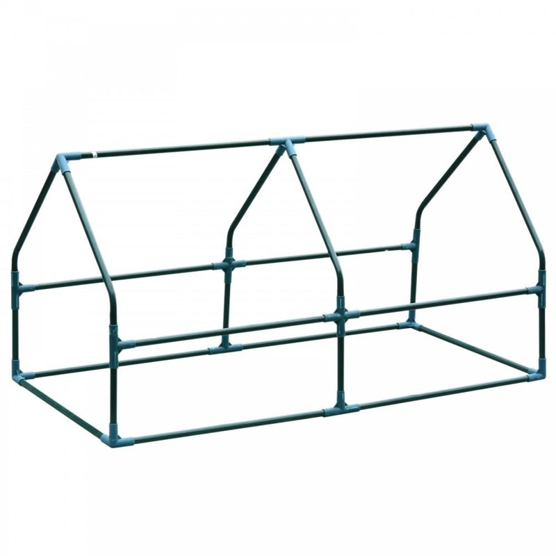 Outsunny Rectangular Steel Frame Greenhouse with 2 Windows - Green