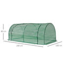 Outsunny Tunnel Greenhouse Green Grow House Steel Frame Garden Outdoor 200 x 100 x 80cm
