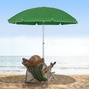 Oasis 1.9 m Beach Umbrella Parasol with Ajustable Angle and Carry Bag - Green