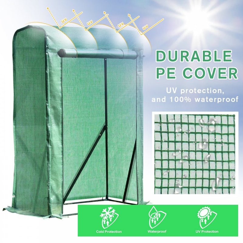 Steel Frame Mesh Cover Greenhouse - Green
