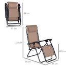 Outsunny Sun Lounger With Pillow - Beige