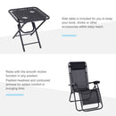 Outsunny Zero Gravity   Sun Lounger With Pillow - Black