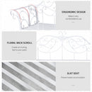 2 Seater Metal Garden Bench - White