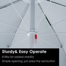 Oasis 2.2 m Outdoor Fishing Parasol Umbrella with Side Panel - Dark Green