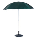 Oasis 2.2 m Outdoor Fishing Parasol Umbrella with Side Panel - Dark Green