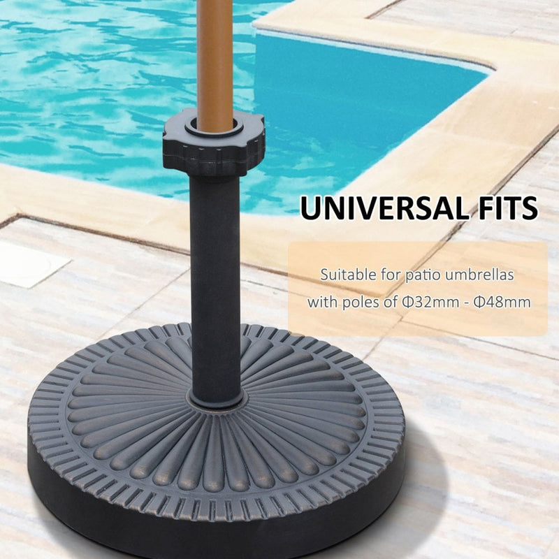 Umbrella Parasol Cement Steel Base - Antique Bronze