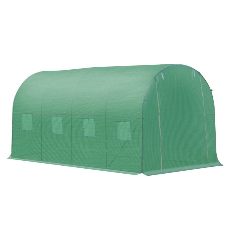4m x 2m Walk-in Tunnel Greenhouse with Windows and Door