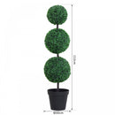 Outsunny Set of 2 Artificial Topiary Trees, with Pot