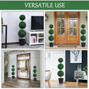 Outsunny Set of 2 Artificial Topiary Trees, with Pot