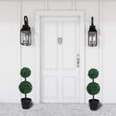 Outsunny Set of 2 Artificial Boxwood Plant Tree's with Pot - Green