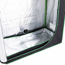 Outsunny Hydroponic Plant Grow Tent Canopy Indoor Reflective Mylar Green Room 600D Oxford 120L x60W x150Hcm Silver